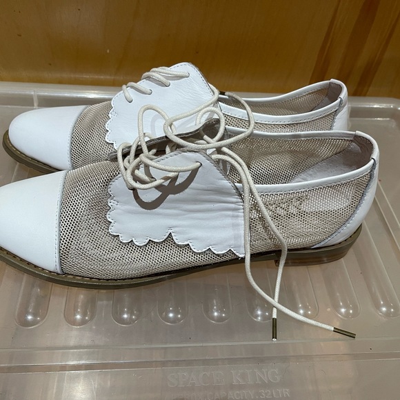 F-troupe Leather/Mesh Oxfords Size 9.5 - Picture 2 of 7